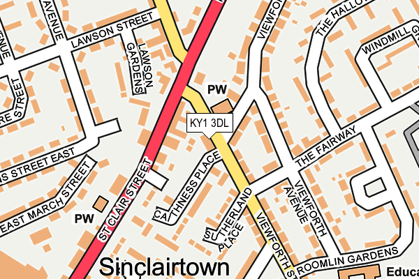 KY1 3DL map - OS OpenMap – Local (Ordnance Survey)