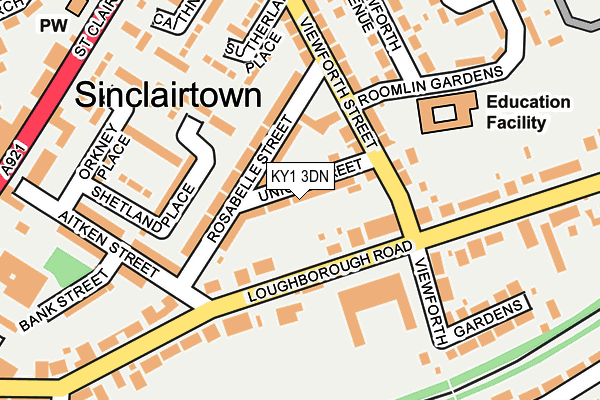 KY1 3DN map - OS OpenMap – Local (Ordnance Survey)