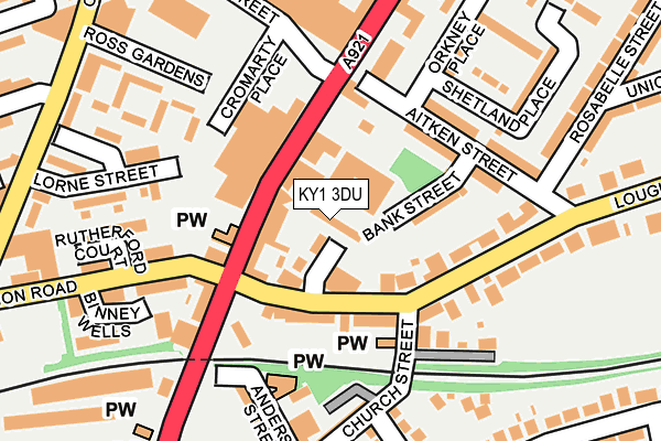 KY1 3DU map - OS OpenMap – Local (Ordnance Survey)