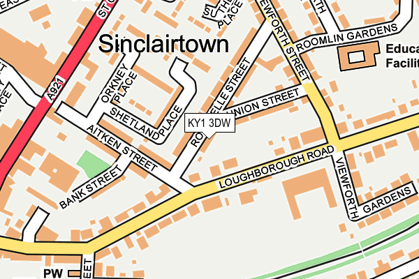 KY1 3DW map - OS OpenMap – Local (Ordnance Survey)