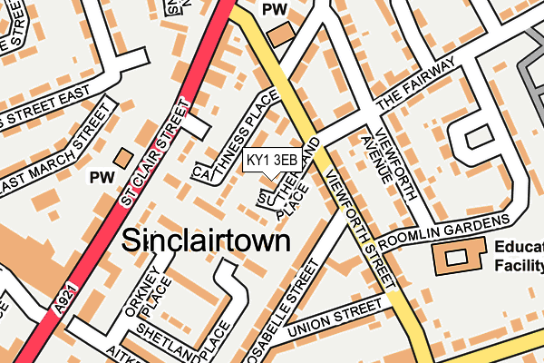 KY1 3EB map - OS OpenMap – Local (Ordnance Survey)