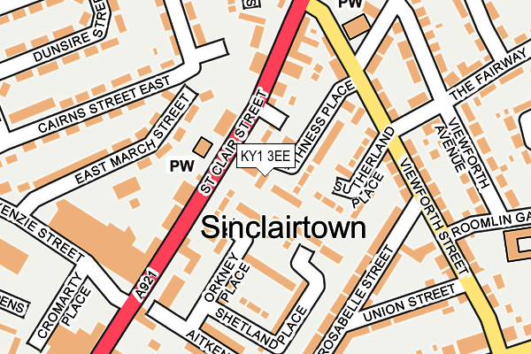 KY1 3EE map - OS OpenMap – Local (Ordnance Survey)