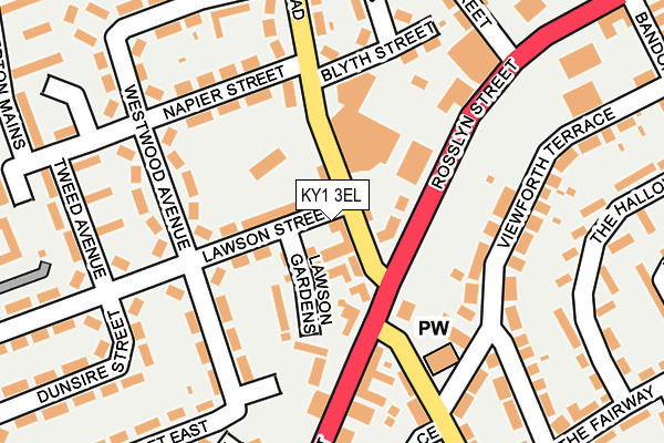 KY1 3EL map - OS OpenMap – Local (Ordnance Survey)