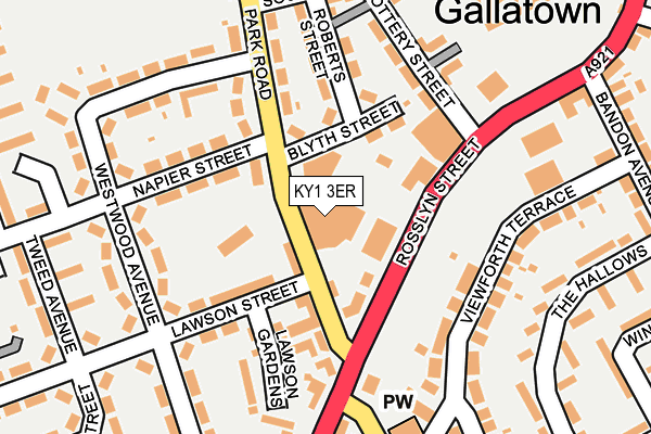 KY1 3ER map - OS OpenMap – Local (Ordnance Survey)