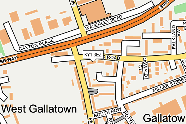 KY1 3EZ map - OS OpenMap – Local (Ordnance Survey)