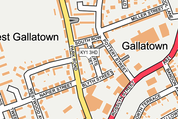 KY1 3HD map - OS OpenMap – Local (Ordnance Survey)