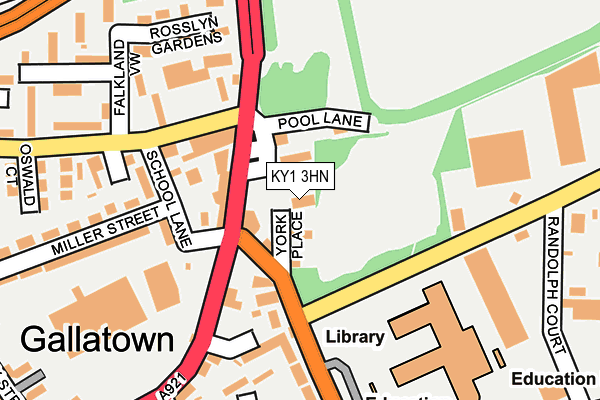 KY1 3HN map - OS OpenMap – Local (Ordnance Survey)
