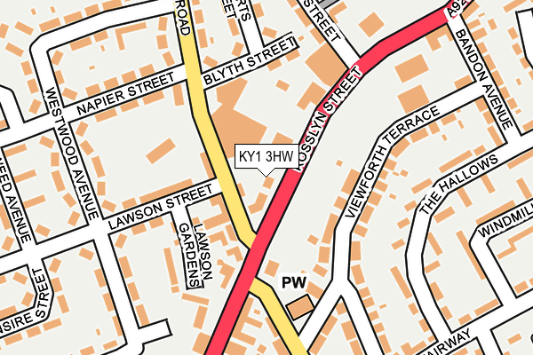 KY1 3HW map - OS OpenMap – Local (Ordnance Survey)