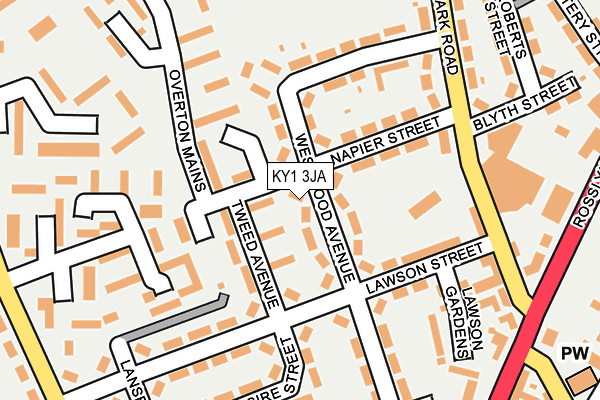 KY1 3JA map - OS OpenMap – Local (Ordnance Survey)