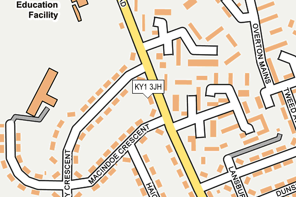 KY1 3JH map - OS OpenMap – Local (Ordnance Survey)