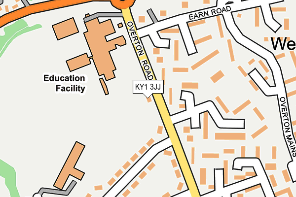 KY1 3JJ map - OS OpenMap – Local (Ordnance Survey)