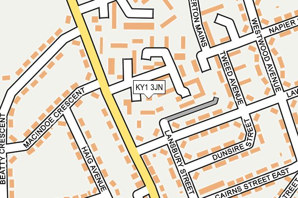 KY1 3JN map - OS OpenMap – Local (Ordnance Survey)