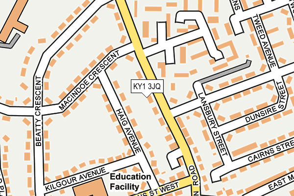 KY1 3JQ map - OS OpenMap – Local (Ordnance Survey)