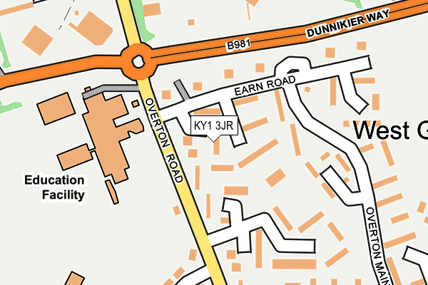 KY1 3JR map - OS OpenMap – Local (Ordnance Survey)