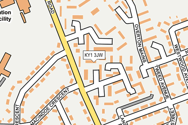 KY1 3JW map - OS OpenMap – Local (Ordnance Survey)
