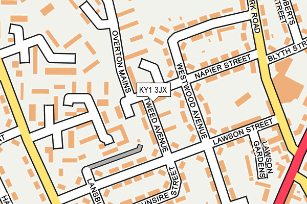 KY1 3JX map - OS OpenMap – Local (Ordnance Survey)