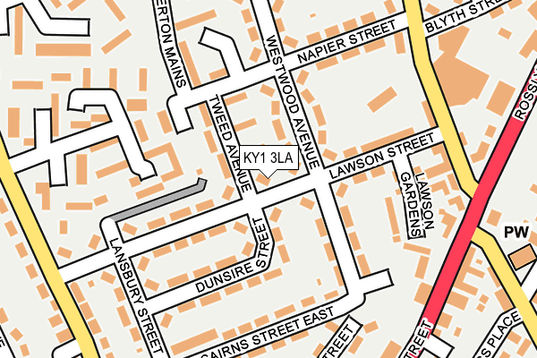 KY1 3LA map - OS OpenMap – Local (Ordnance Survey)