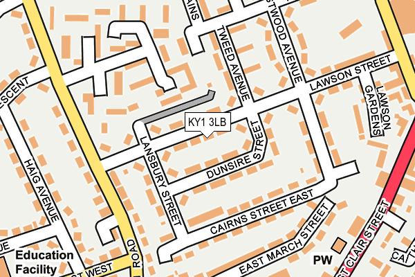 KY1 3LB map - OS OpenMap – Local (Ordnance Survey)