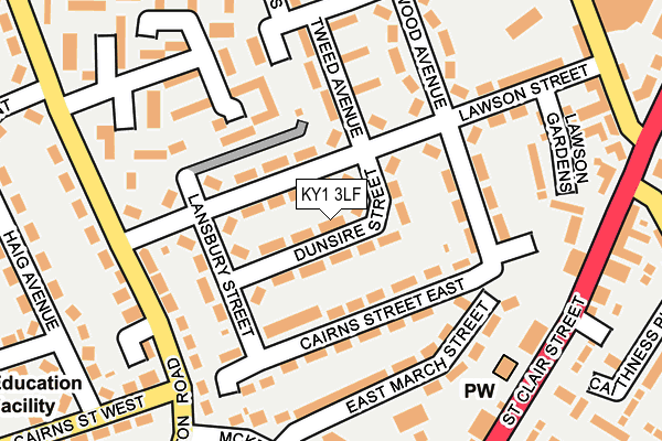 KY1 3LF map - OS OpenMap – Local (Ordnance Survey)