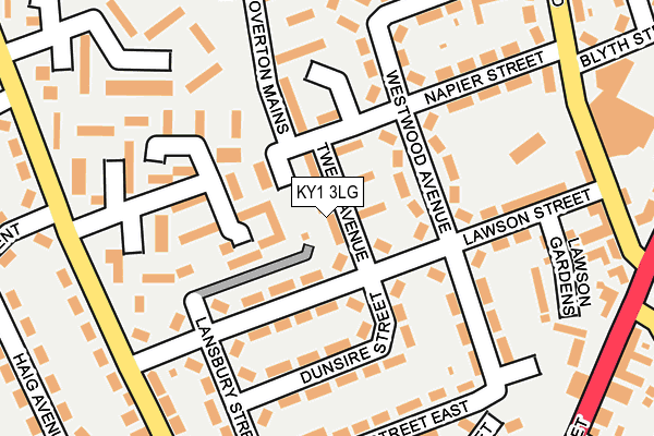 KY1 3LG map - OS OpenMap – Local (Ordnance Survey)