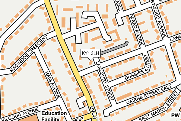 KY1 3LH map - OS OpenMap – Local (Ordnance Survey)