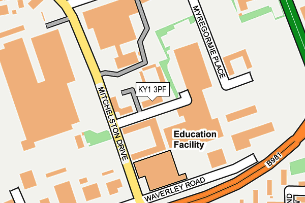 KY1 3PF map - OS OpenMap – Local (Ordnance Survey)