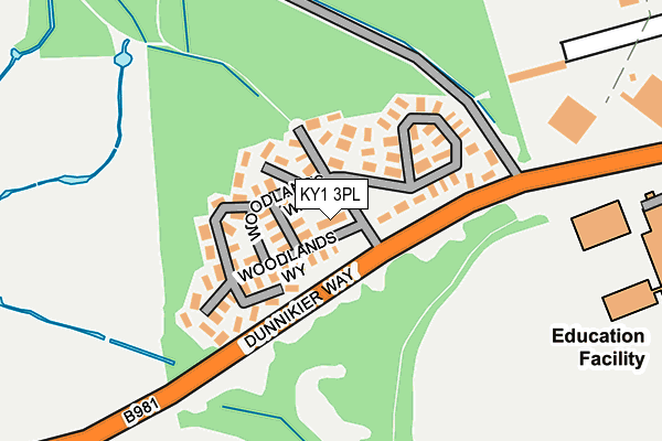 KY1 3PL map - OS OpenMap – Local (Ordnance Survey)