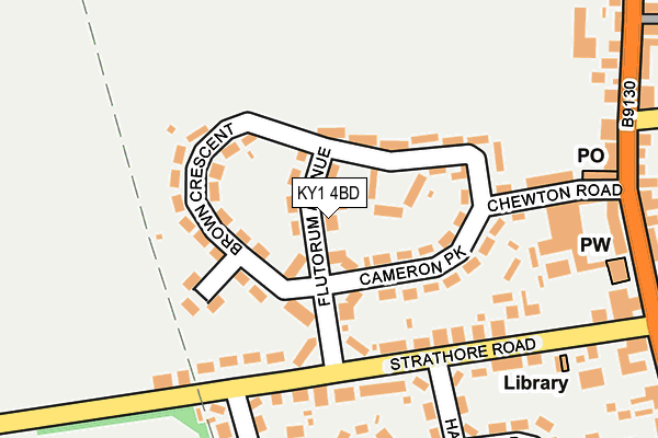 KY1 4BD map - OS OpenMap – Local (Ordnance Survey)