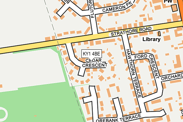 KY1 4BE map - OS OpenMap – Local (Ordnance Survey)
