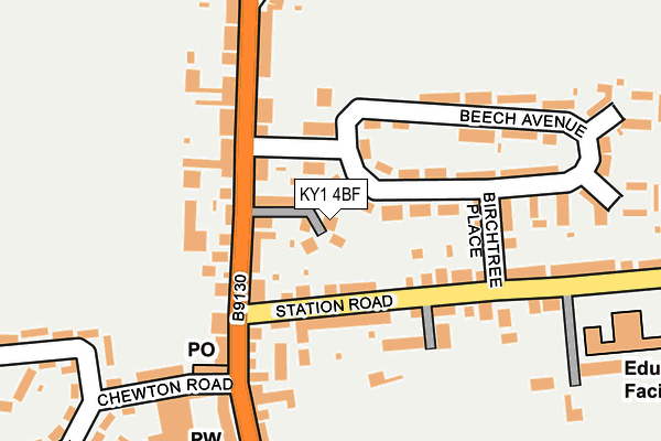 KY1 4BF map - OS OpenMap – Local (Ordnance Survey)