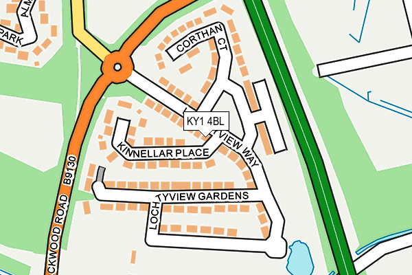 KY1 4BL map - OS OpenMap – Local (Ordnance Survey)
