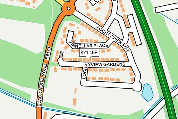 KY1 4BP map - OS OpenMap – Local (Ordnance Survey)