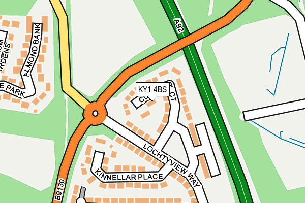 KY1 4BS map - OS OpenMap – Local (Ordnance Survey)