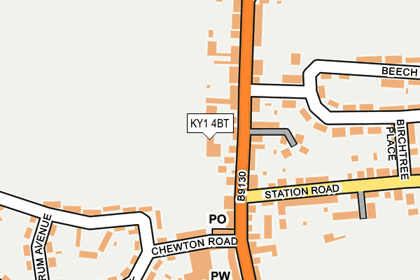 KY1 4BT map - OS OpenMap – Local (Ordnance Survey)