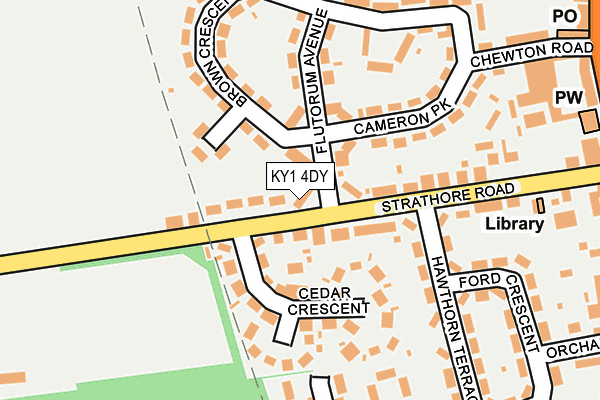 KY1 4DY map - OS OpenMap – Local (Ordnance Survey)