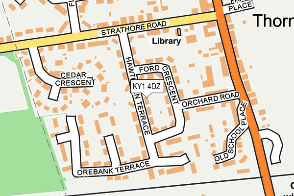 KY1 4DZ map - OS OpenMap – Local (Ordnance Survey)