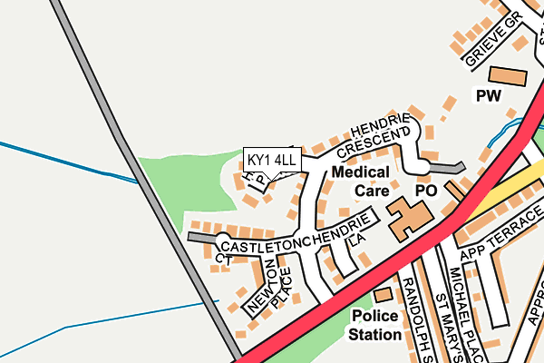 KY1 4LL map - OS OpenMap – Local (Ordnance Survey)
