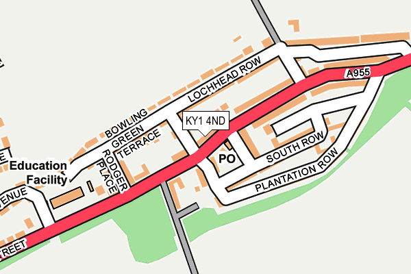KY1 4ND map - OS OpenMap – Local (Ordnance Survey)
