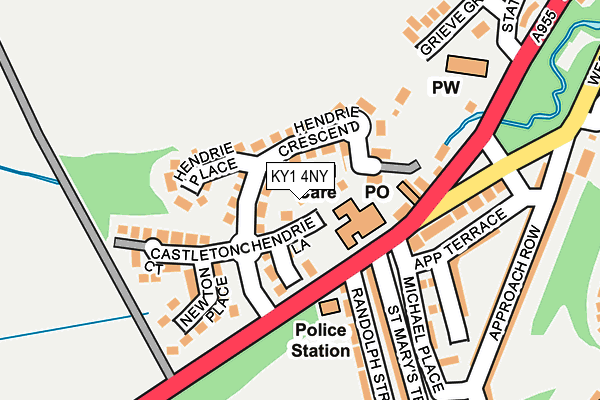 KY1 4NY map - OS OpenMap – Local (Ordnance Survey)