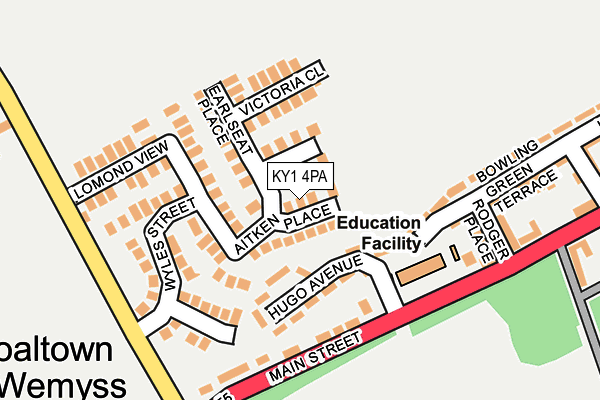 KY1 4PA map - OS OpenMap – Local (Ordnance Survey)