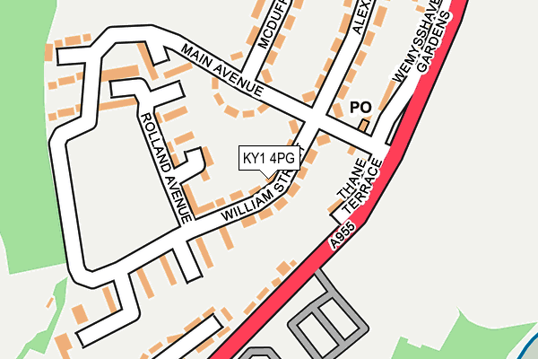 KY1 4PG map - OS OpenMap – Local (Ordnance Survey)