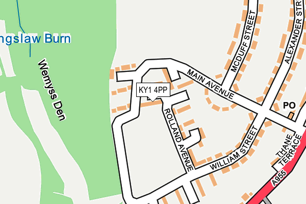 KY1 4PP map - OS OpenMap – Local (Ordnance Survey)
