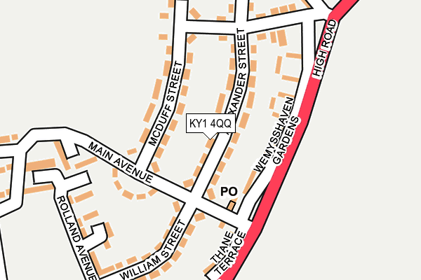 KY1 4QQ map - OS OpenMap – Local (Ordnance Survey)