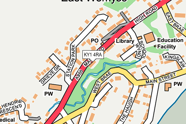 KY1 4RA map - OS OpenMap – Local (Ordnance Survey)