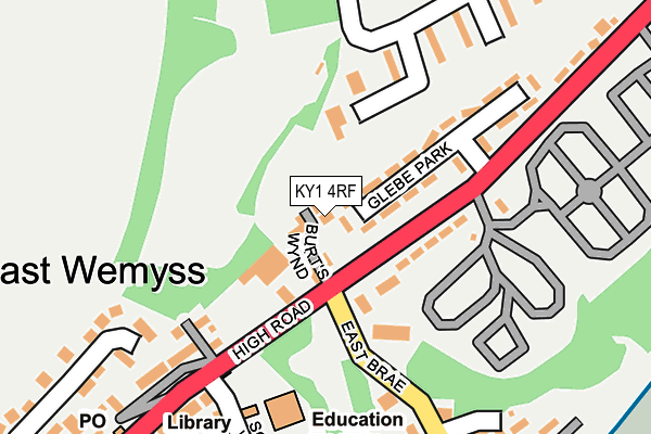 KY1 4RF map - OS OpenMap – Local (Ordnance Survey)