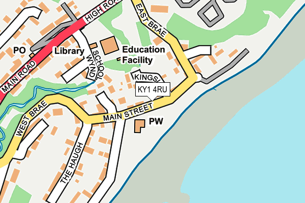 KY1 4RU map - OS OpenMap – Local (Ordnance Survey)
