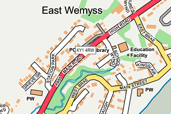 KY1 4RW map - OS OpenMap – Local (Ordnance Survey)