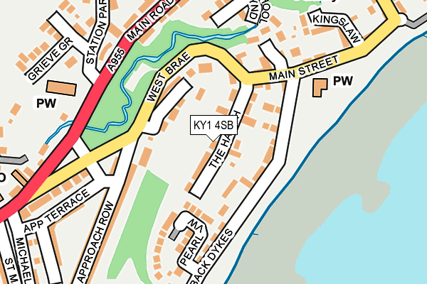 KY1 4SB map - OS OpenMap – Local (Ordnance Survey)
