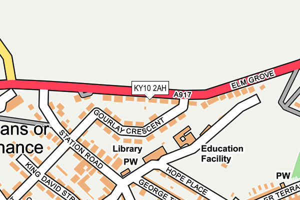 KY10 2AH map - OS OpenMap – Local (Ordnance Survey)