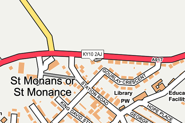 KY10 2AJ map - OS OpenMap – Local (Ordnance Survey)